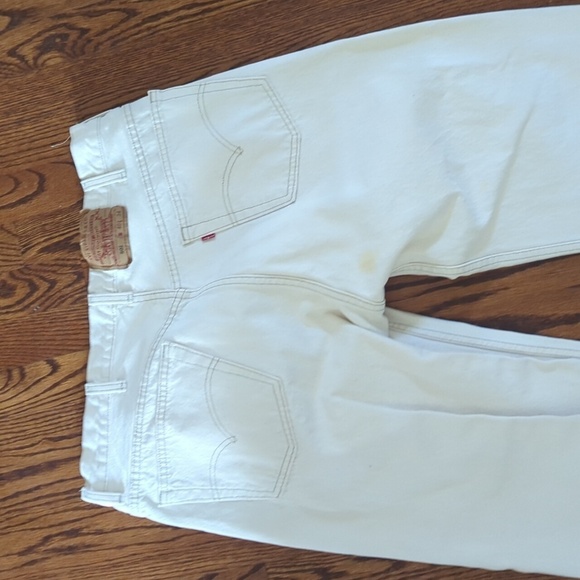 Levis Vintage 501 Made In USA Reg Tag Button Fly Natural White Jeans W40 L34 - Picture 5 of 11